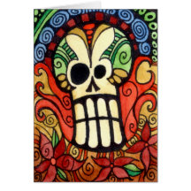 Día flaco de la tarjeta muerta/del azúcar del crán