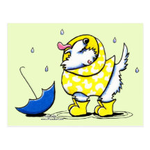 Día lluvioso de Westie Postal