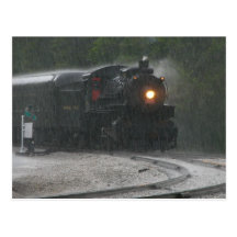 Día lluvioso en el museo del ferrocarril del valle postal