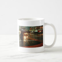 Día lluvioso Nueva York Tazas De Café