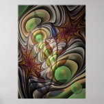 Día lluvioso, poster abstracto de la impresión