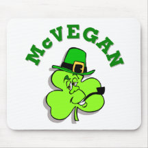Día Mousepad de McVegan St Patrick divertido Alfombrilla De Ratón