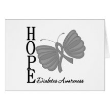 Diabetes de la mariposa de la esperanza felicitaciones