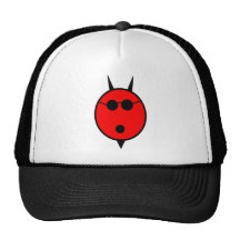 Diablo chocado en sombras gorro