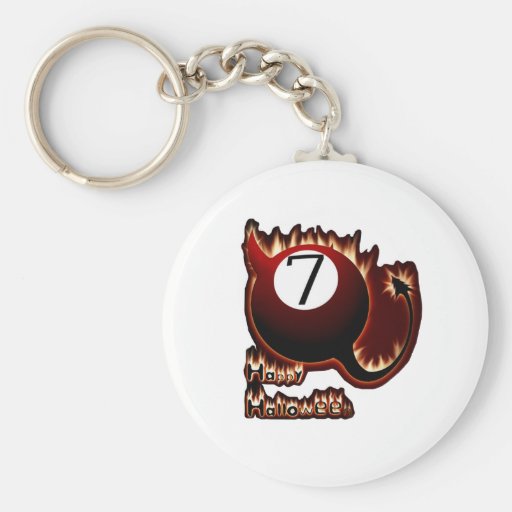 Diablo de la bola del feliz Halloween 7 Llaveros Personalizados