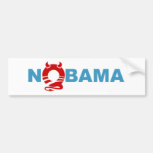 diablo de obama etiqueta de parachoque