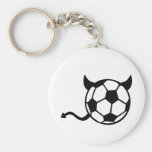 Diablo del fútbol llaveros personalizados