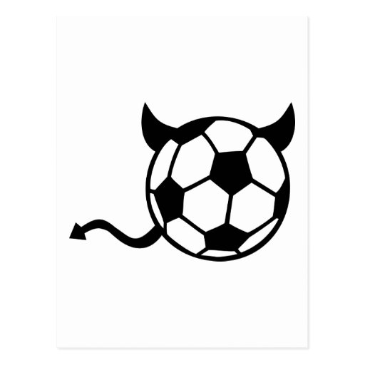 Diablo del fútbol postales