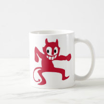 Diablo estúpido, no existo taza de café