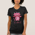 Diablo lindo del chica camisetas