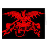 Diablo rojo Satan Halloween de Diabolique cualquie Tarjetón