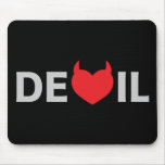 Diablo y corazón tapete de raton