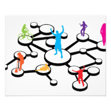 Diagrama de conexiones social de los medios fotografias