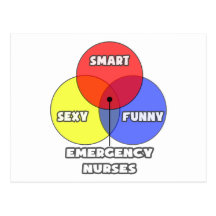 Diagrama de Venn. Enfermeras de la emergencia Tarjetas Postales