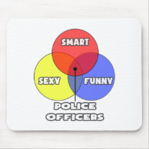Diagrama de Venn. Oficiales de policía Alfombrilla De Ratones