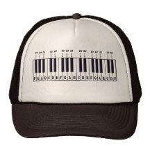 Diagrama del teclado de piano gorro
