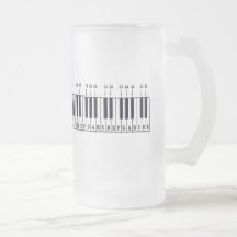 Diagrama del teclado de piano taza de café