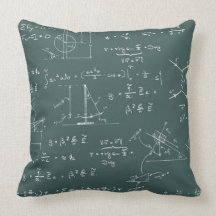 Diagramas y fórmulas de la física almohada
