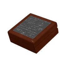 Diagramas y fórmulas de la física cajas de joyas