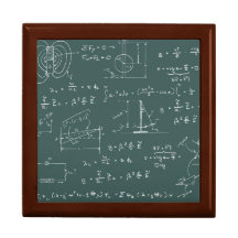 Diagramas y fórmulas de la física cajas de joyas