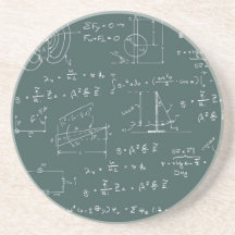 Diagramas y fórmulas de la física posavaso para bebida