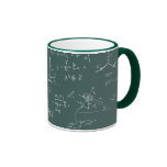 Diagramas y fórmulas de la física tazas