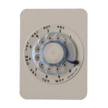 Dial rotatorio retro del teléfono imanes de vinilo