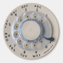 Dial rotatorio retro del teléfono pegatina