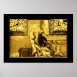 DIALÉCTICA, negro, amarillo del oro Posters