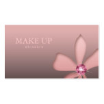 Diamante de la flor del rosa del artista de maquil tarjetas de visita