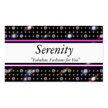 Diamante Deep Purple E200 de Bling Tarjetas De Negocios