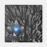 Diamante en bruto azul imanes  