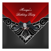 Diamante negro de plata rojo elegante de la fiesta comunicados