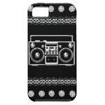 Diamante negro y de plata, Boombox iPhone 5 Case-Mate Cárcasa