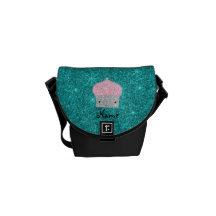 Diamantes bling personalizados de la magdalena del bolsas messenger
