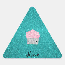 Diamantes bling personalizados de la magdalena del pegatinas trianguloes