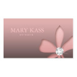 Diamantes del blanco de la flor del rosa de la joy plantilla de tarjeta personal