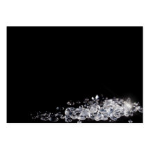 Diamantes en un fondo negro tarjeta de visita
