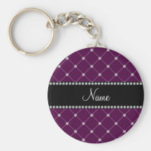 Diamantes marrón conocidos personalizados llaveros personalizados