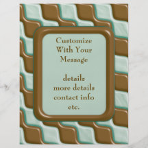 Diamantes ondulados - menta del chocolate flyer personalizado