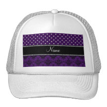 Diamantes púrpuras conocidos personalizados de la  gorra