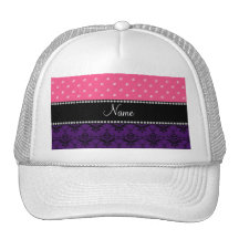 Diamantes púrpuras conocidos personalizados del ro gorro