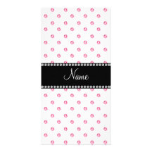 Diamantes rosados blancos conocidos personalizados tarjetas fotograficas 