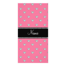 Diamantes rosados conocidos personalizados del cor tarjetas personales