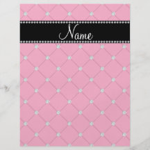 Diamantes rosados conocidos personalizados flyer a todo color