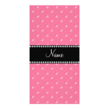 Diamantes rosados conocidos personalizados tarjetas fotograficas personalizadas