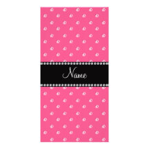 Diamantes rosados conocidos personalizados tarjetas personales con fotos