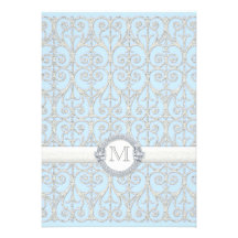Diamantes y cordón, ducha del boda del par de los  invitación personalizada
