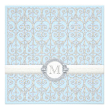 Diamantes y cordón, ducha del boda del par de los  invitación personalizada