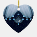 Diamantes y plumas de los azules claros ornamentos para reyes magos
